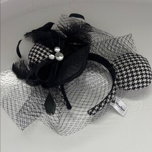 Disney Black and White Houndstooth Fascinator